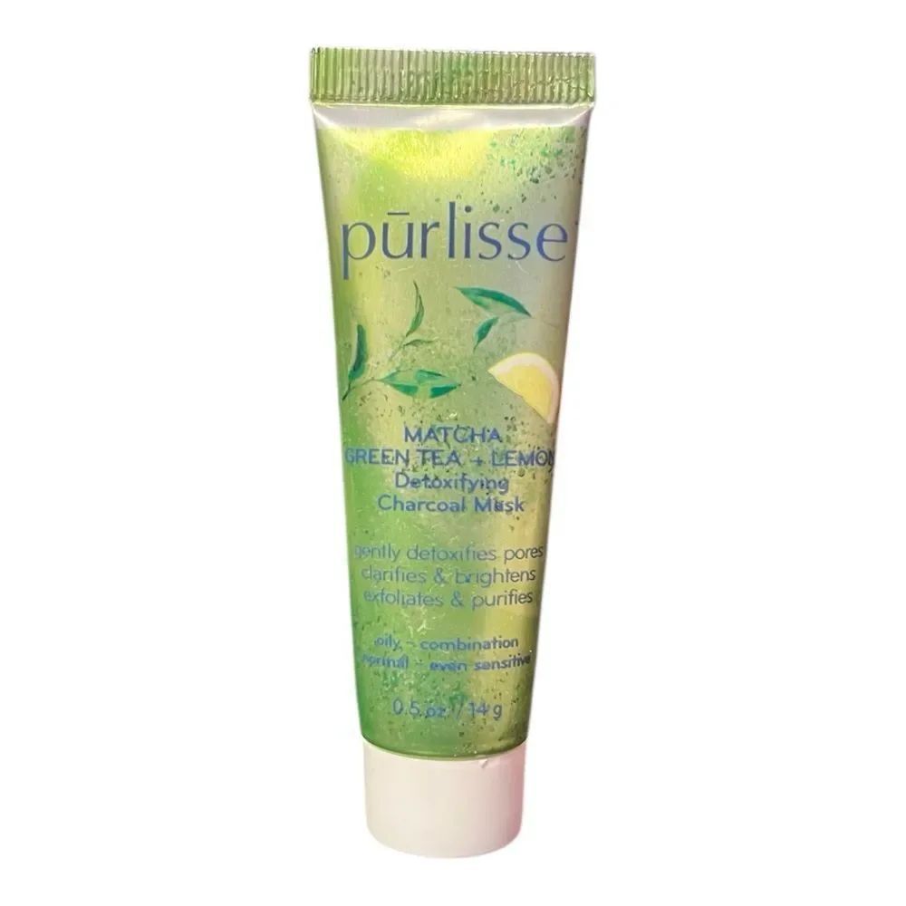 🤯5/$25🤯 purlisse Matcha Green Tea + Lemon Detoxifying Charcoal Mask 0.5 Oz.